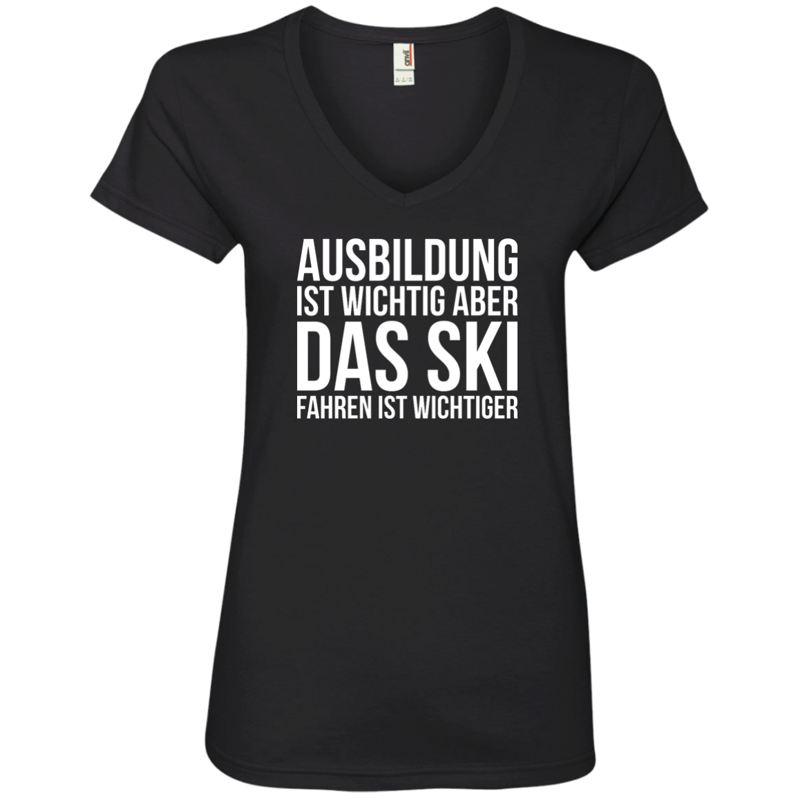 Education Is Important But Skiing Is Importanter - German Ladies Tees - Powderaddicts