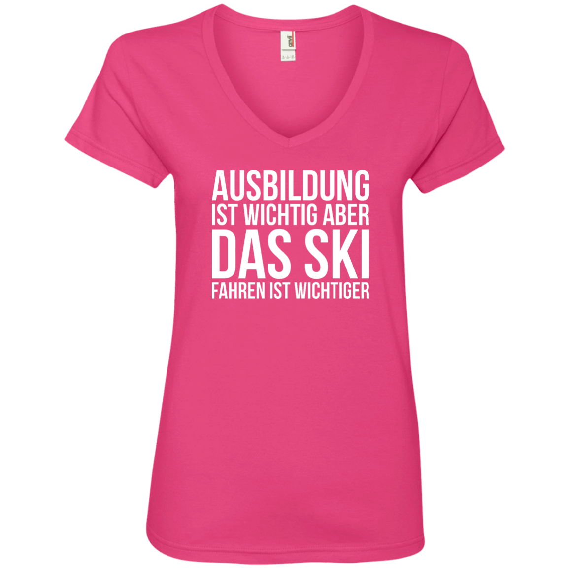 Education Is Important But Skiing Is Importanter - German Ladies Tees - Powderaddicts