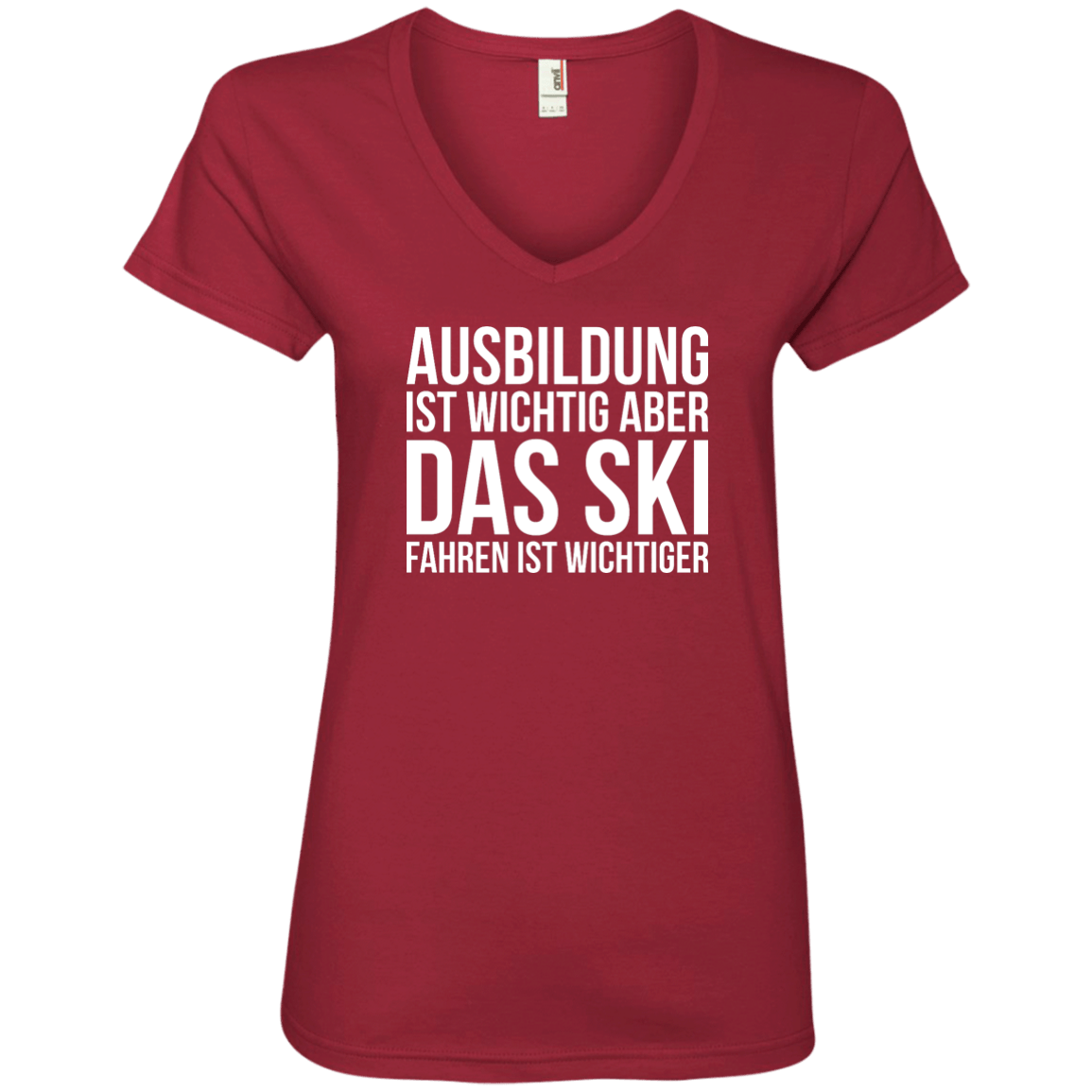 Education Is Important But Skiing Is Importanter - German Ladies Tees - Powderaddicts