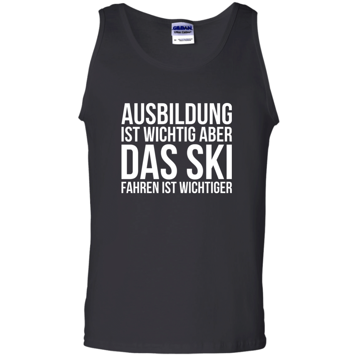 Education Is Important But Skiing Is Importanter - German Tank Tops - Powderaddicts