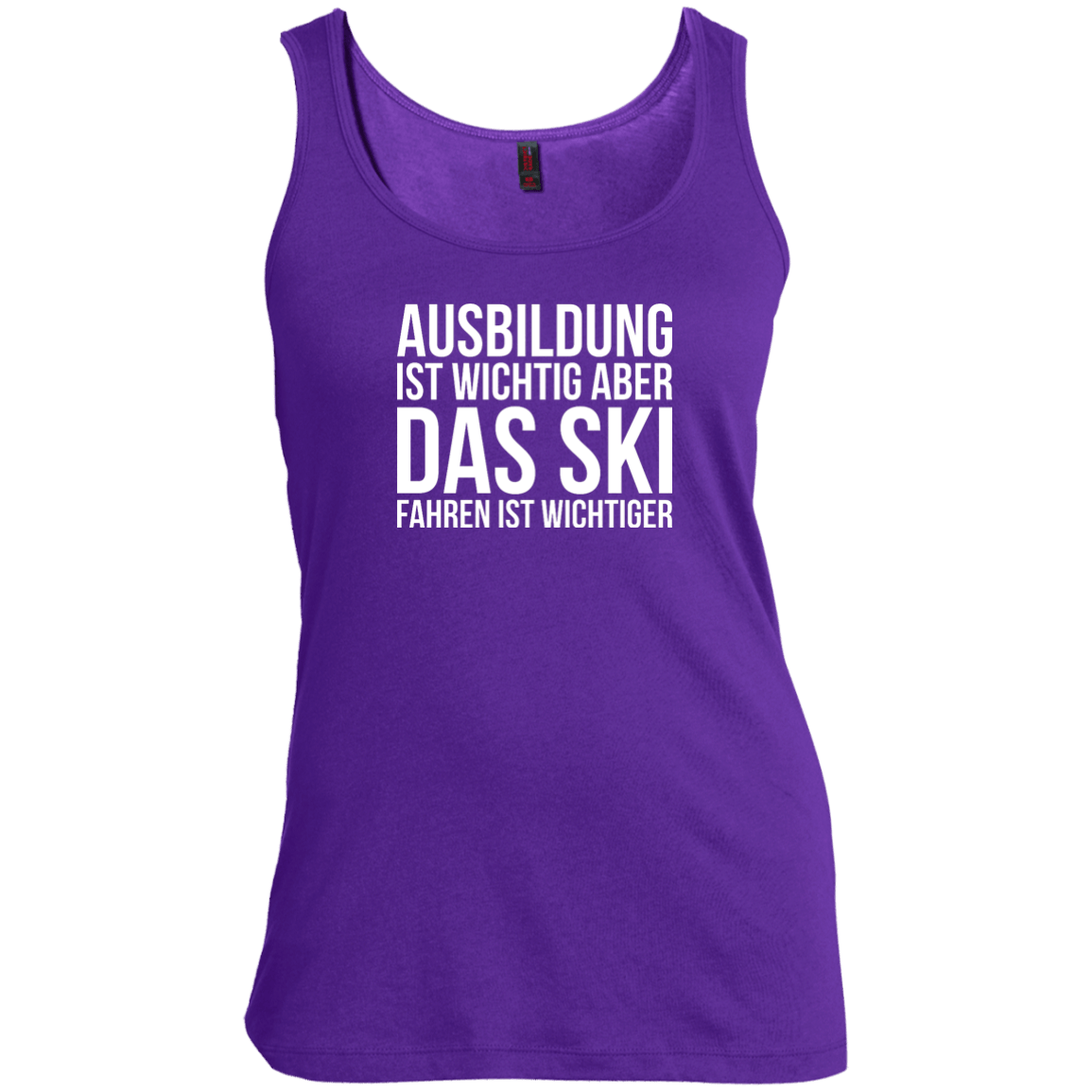 Education Is Important But Skiing Is Importanter - German Tank Tops - Powderaddicts