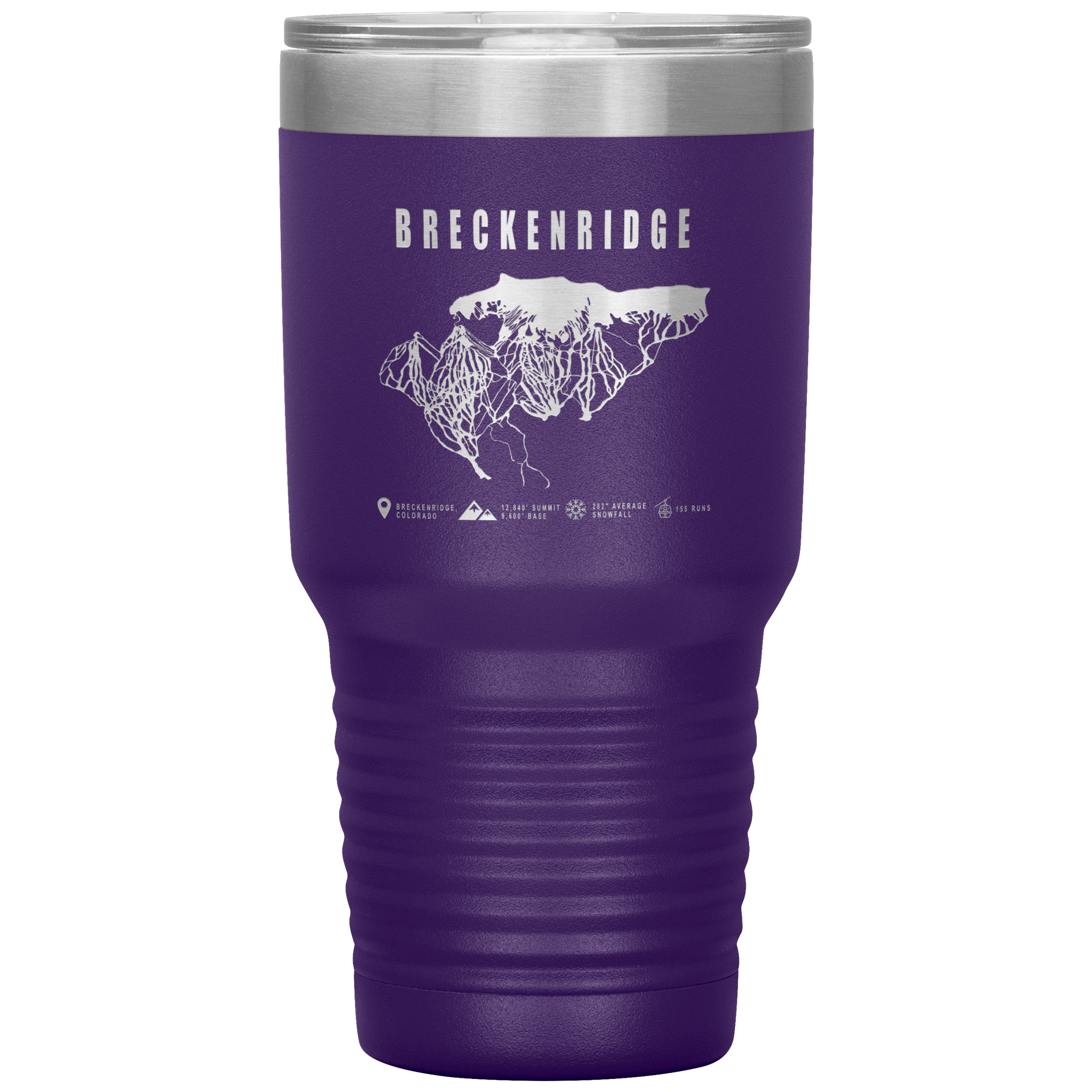 Breckenridge Colorado Ski Trail Map 30oz Tumbler - Powderaddicts