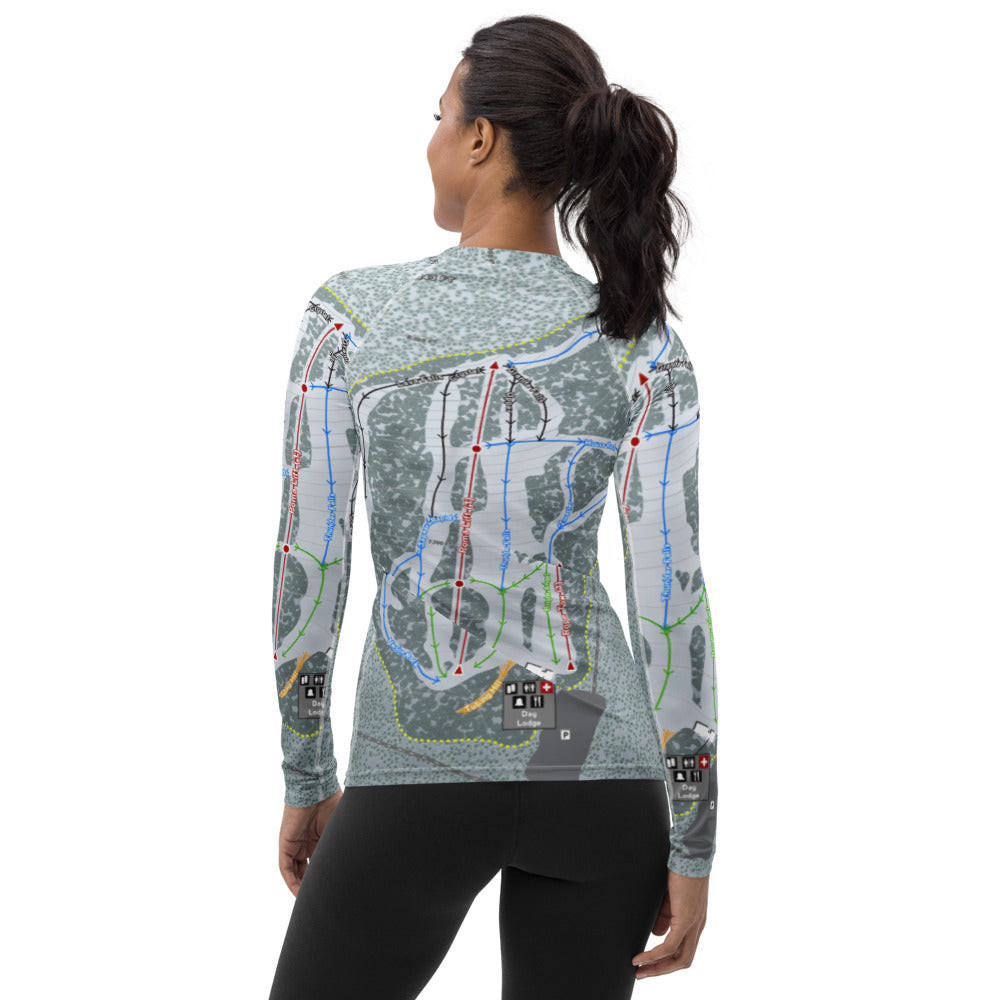 Elk Ridge, Arizona Ski Trail Map Women's Base Layer Top - Powderaddicts