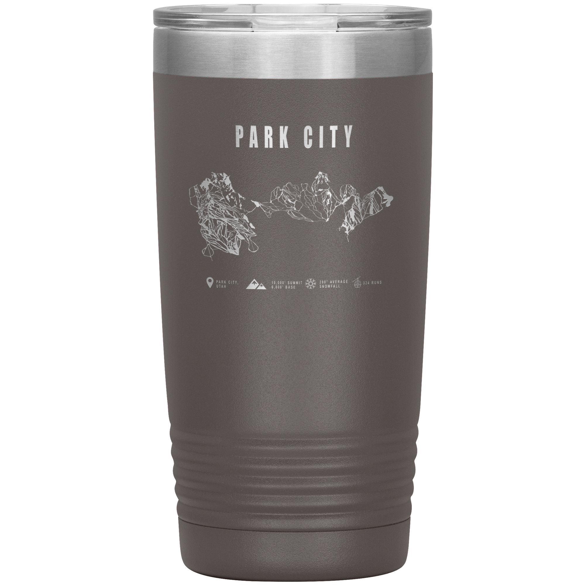 Park city,Utah Ski Trail Map 20oz Tumbler - Powderaddicts