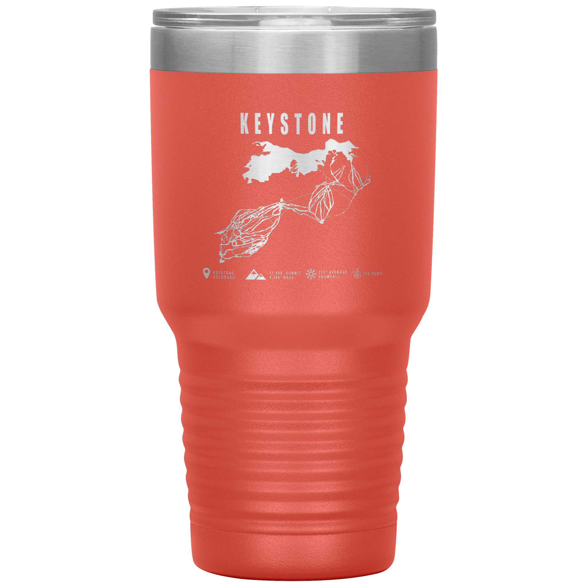 Keystone Colorado Ski Trail Map 30oz Tumbler - Powderaddicts