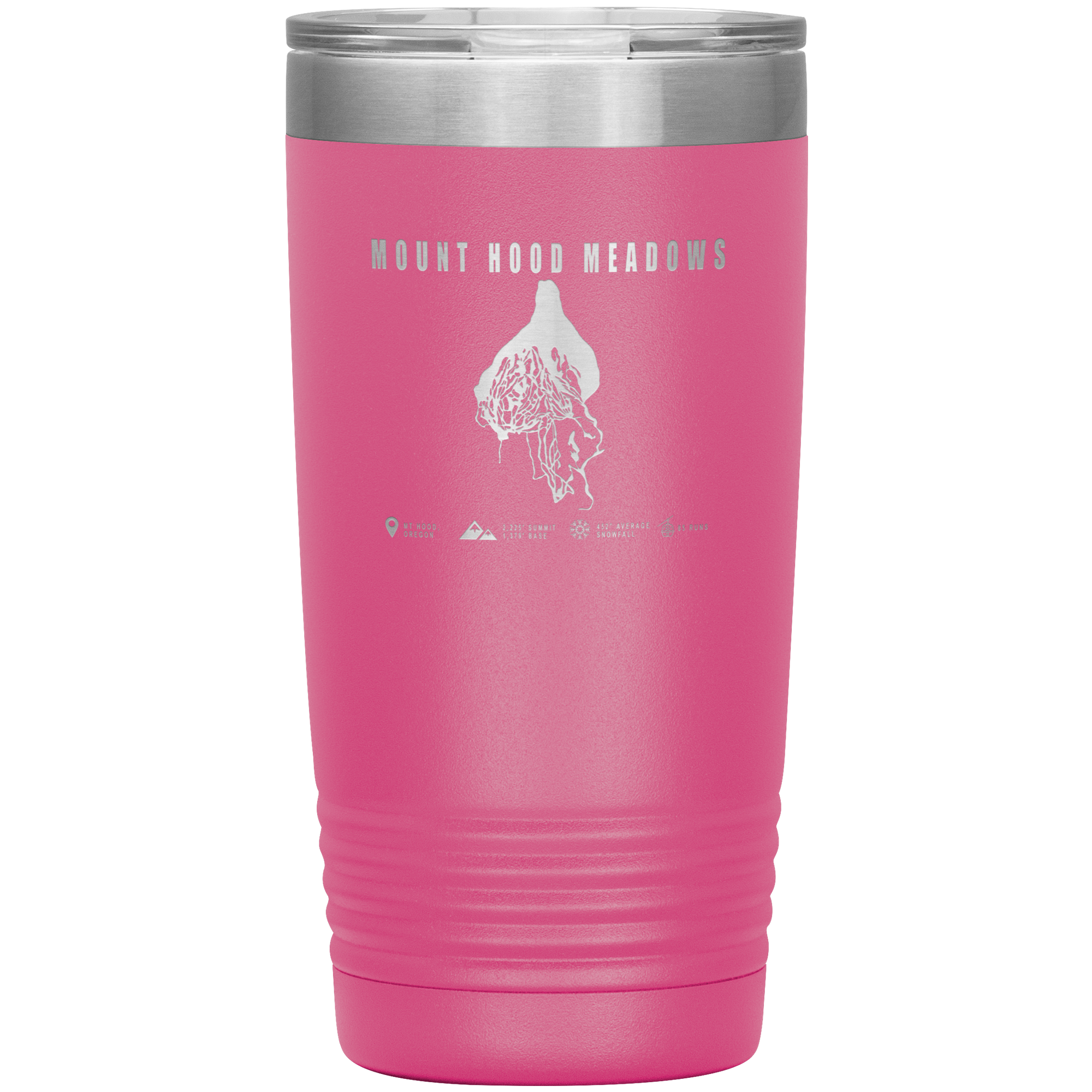 Mount Hood Meadows, Oregon Ski Trail Map 20oz Tumbler - Powderaddicts