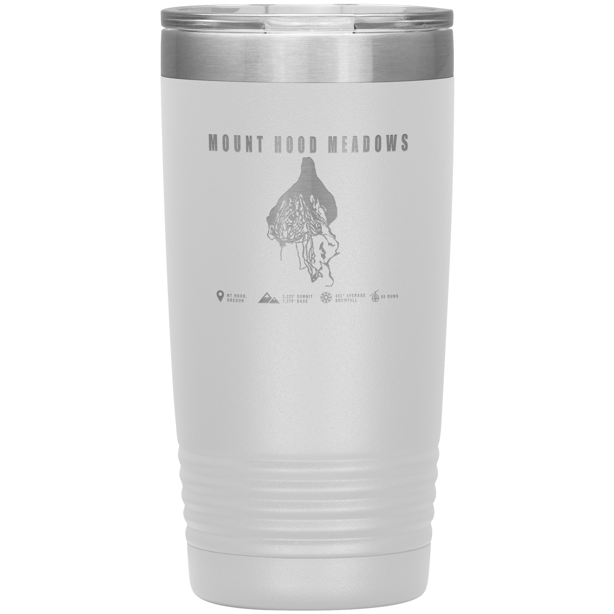 Mount Hood Meadows, Oregon Ski Trail Map 20oz Tumbler - Powderaddicts