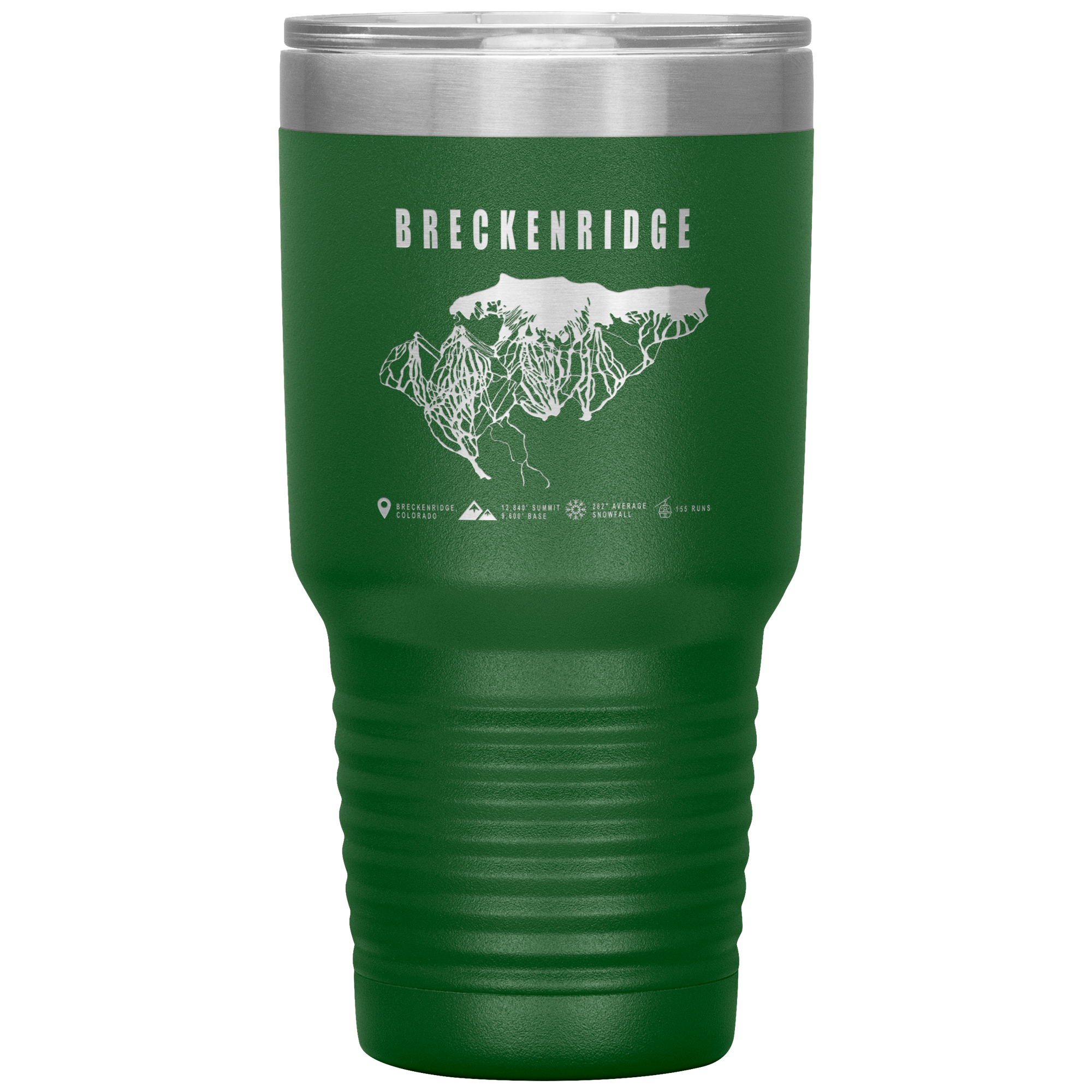 Breckenridge Colorado Ski Trail Map 30oz Tumbler - Powderaddicts