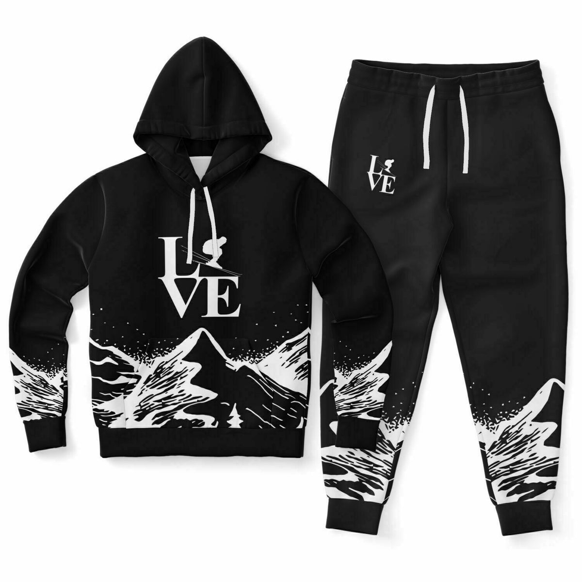 Love Ski Unisex Hoodie and Jogger Set