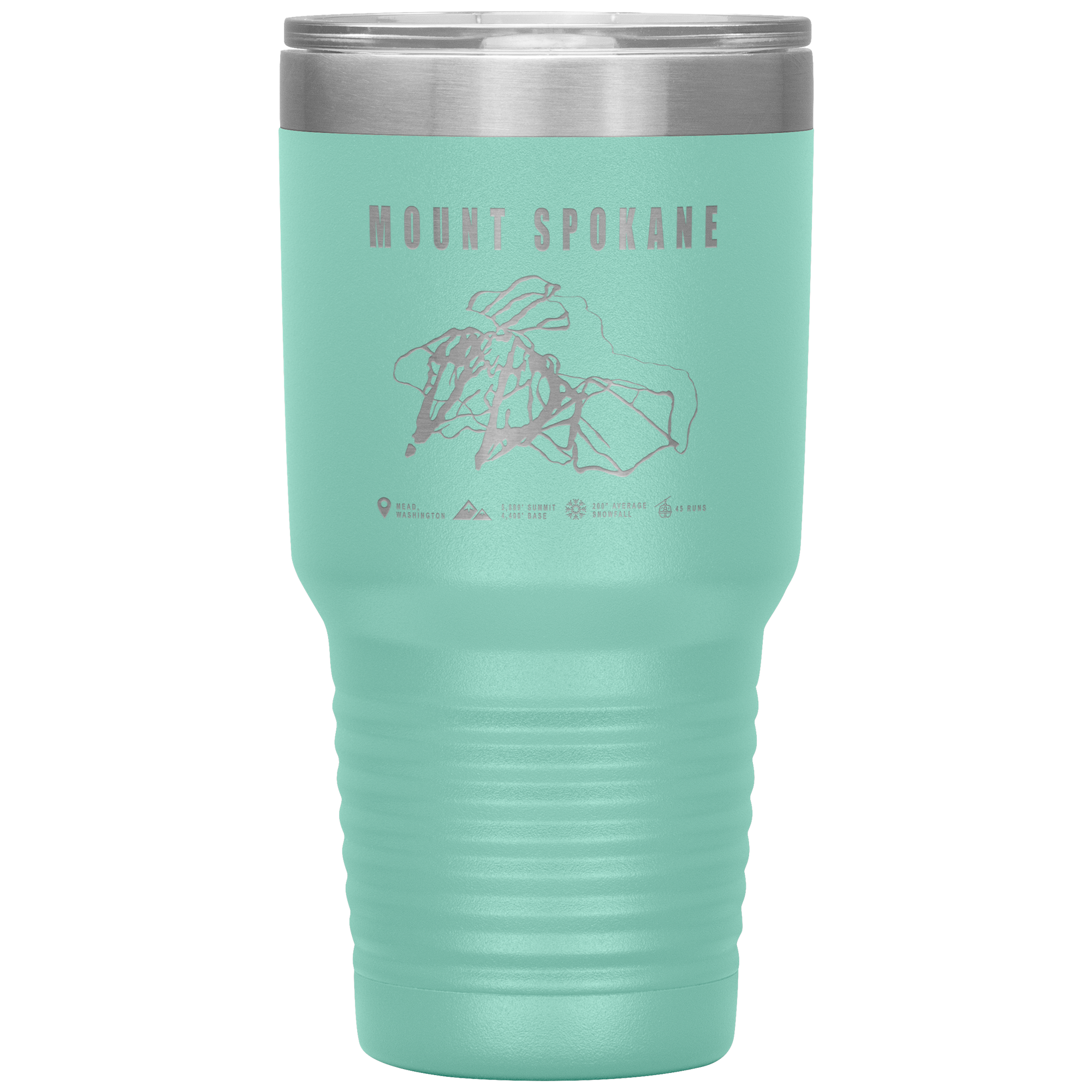 Stevens Pass, Washington Ski Trail Map 30oz Tumbler - Powderaddicts