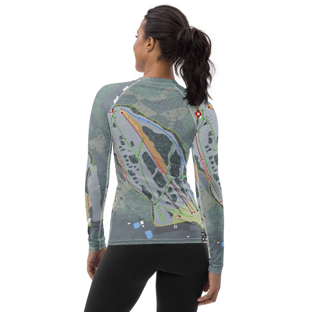 Hilltop, Alaska Ski Trail Map Women's Base Layer Top - Powderaddicts