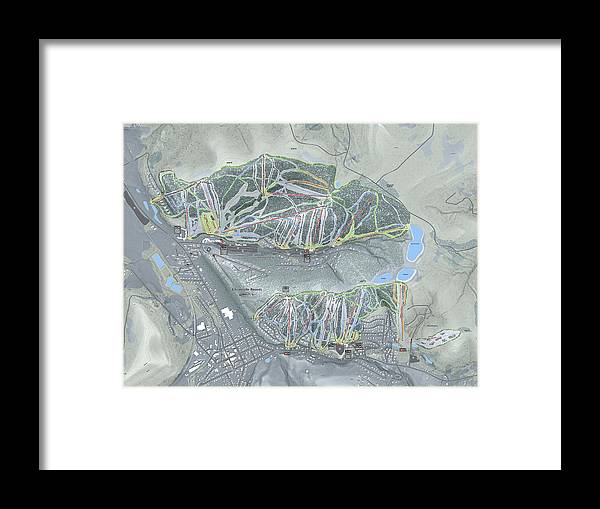 Holiday Valley Combo Ski Trail Map - Framed Print - Powderaddicts