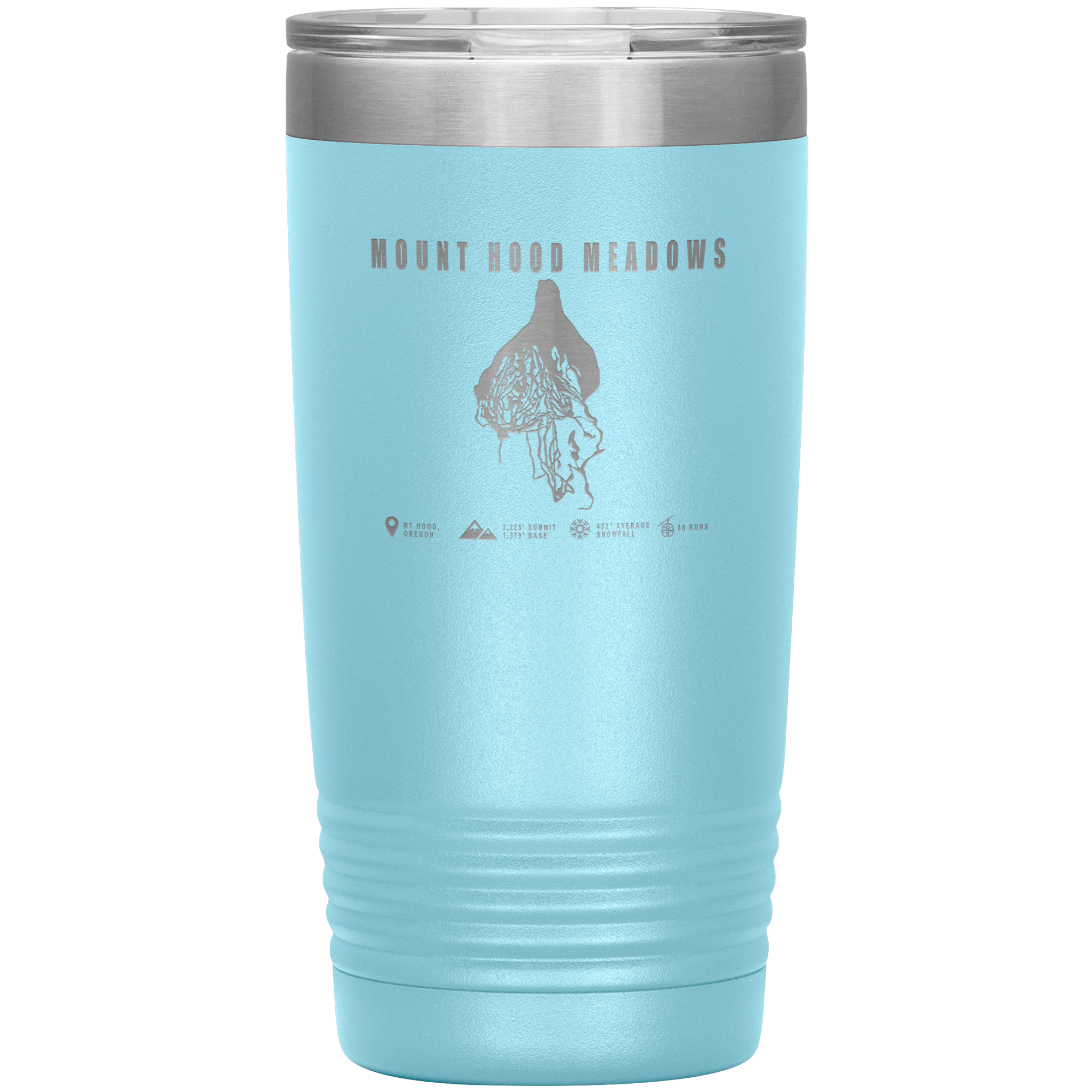 Mount Hood Meadows, Oregon Ski Trail Map 20oz Tumbler - Powderaddicts