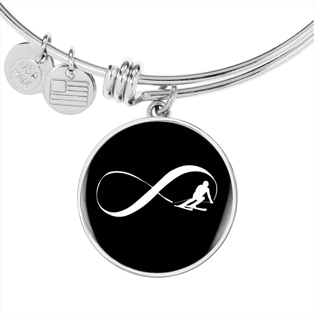 Infinity Ski Pendant Bangle - Powderaddicts