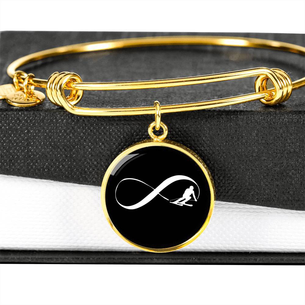 Infinity Ski Pendant Bangle - Powderaddicts