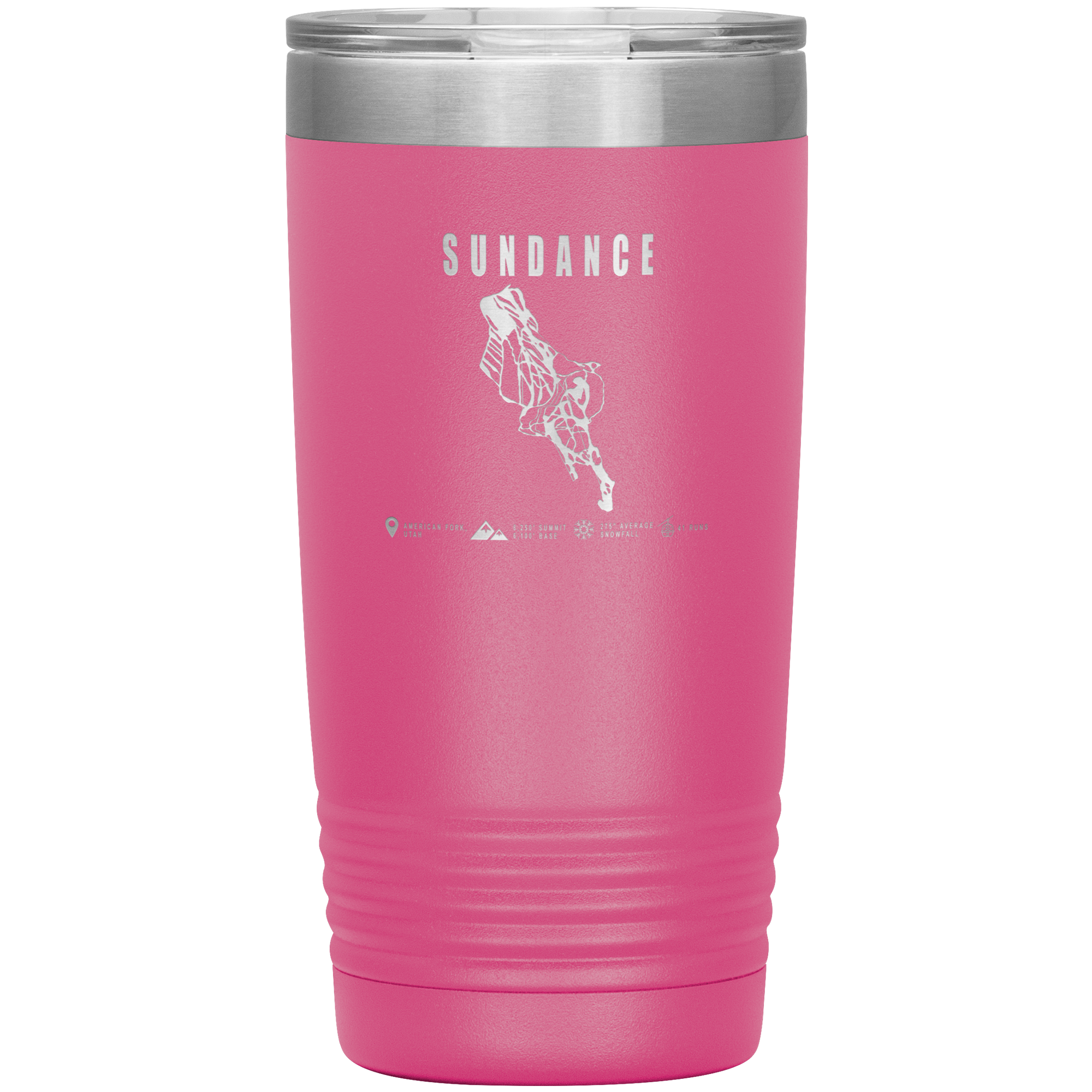 Sundance,Utah Ski Trail Map 20oz Tumbler - Powderaddicts