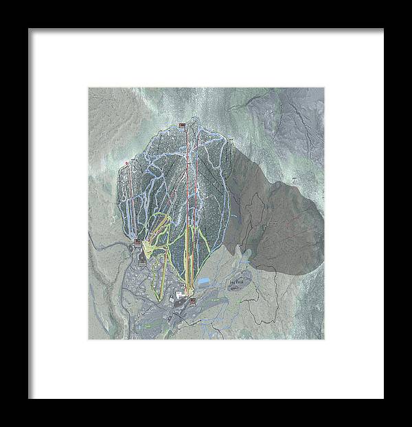 Jay Peak Ski Trail Map - Framed Print - Powderaddicts