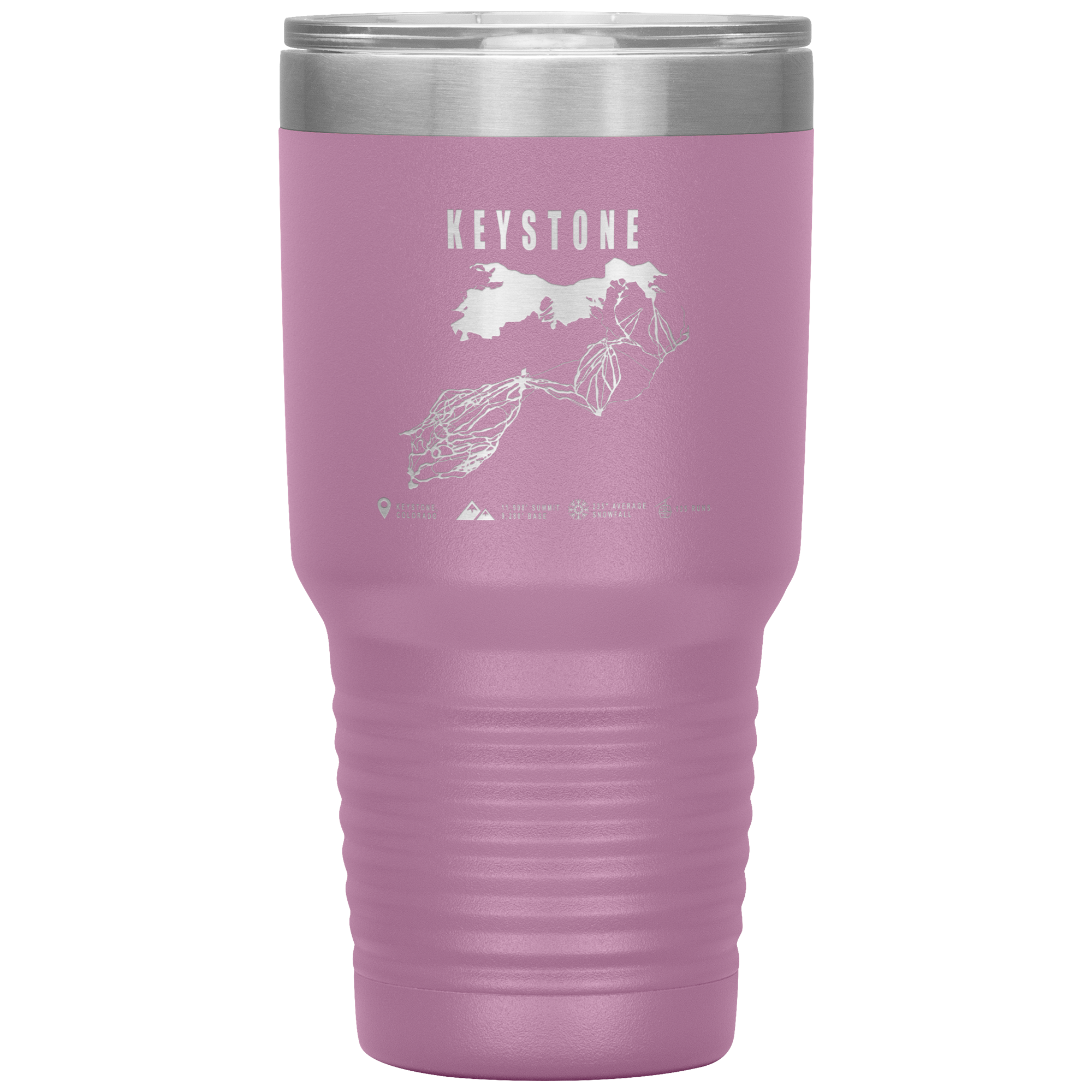 Keystone Colorado Ski Trail Map 30oz Tumbler - Powderaddicts