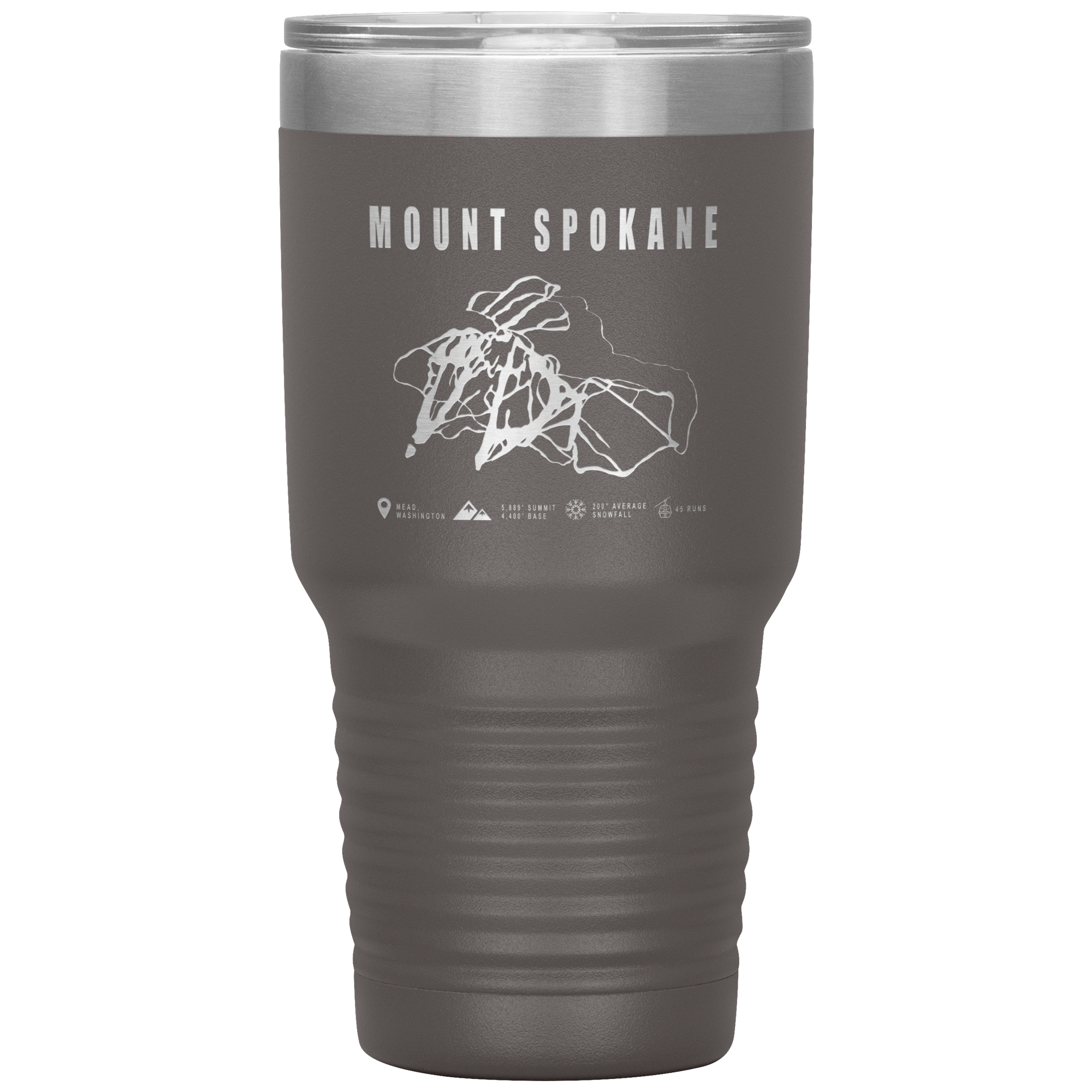 Stevens Pass, Washington Ski Trail Map 30oz Tumbler - Powderaddicts