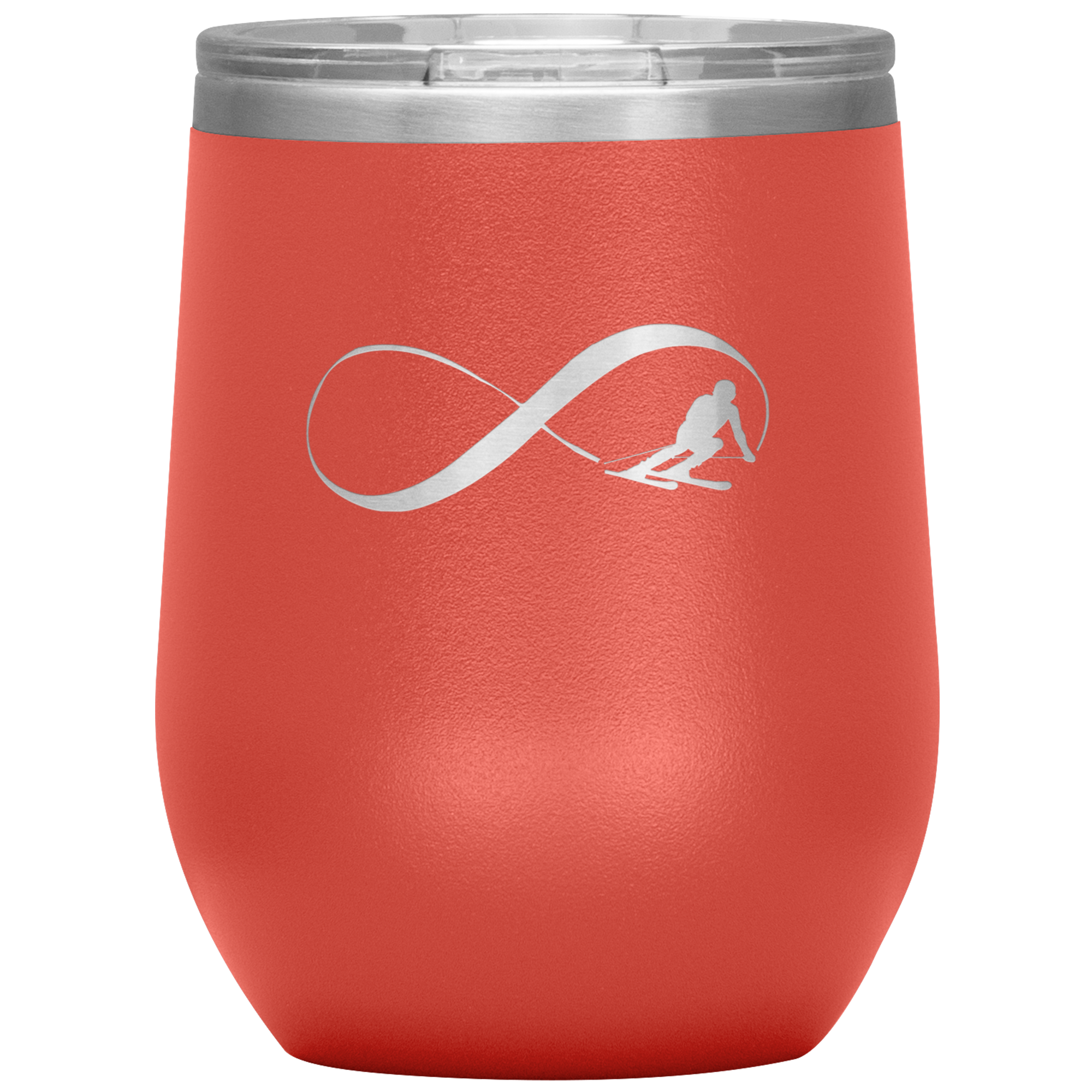 Infinity Skiing Wine 12oz Tumbler - Powderaddicts