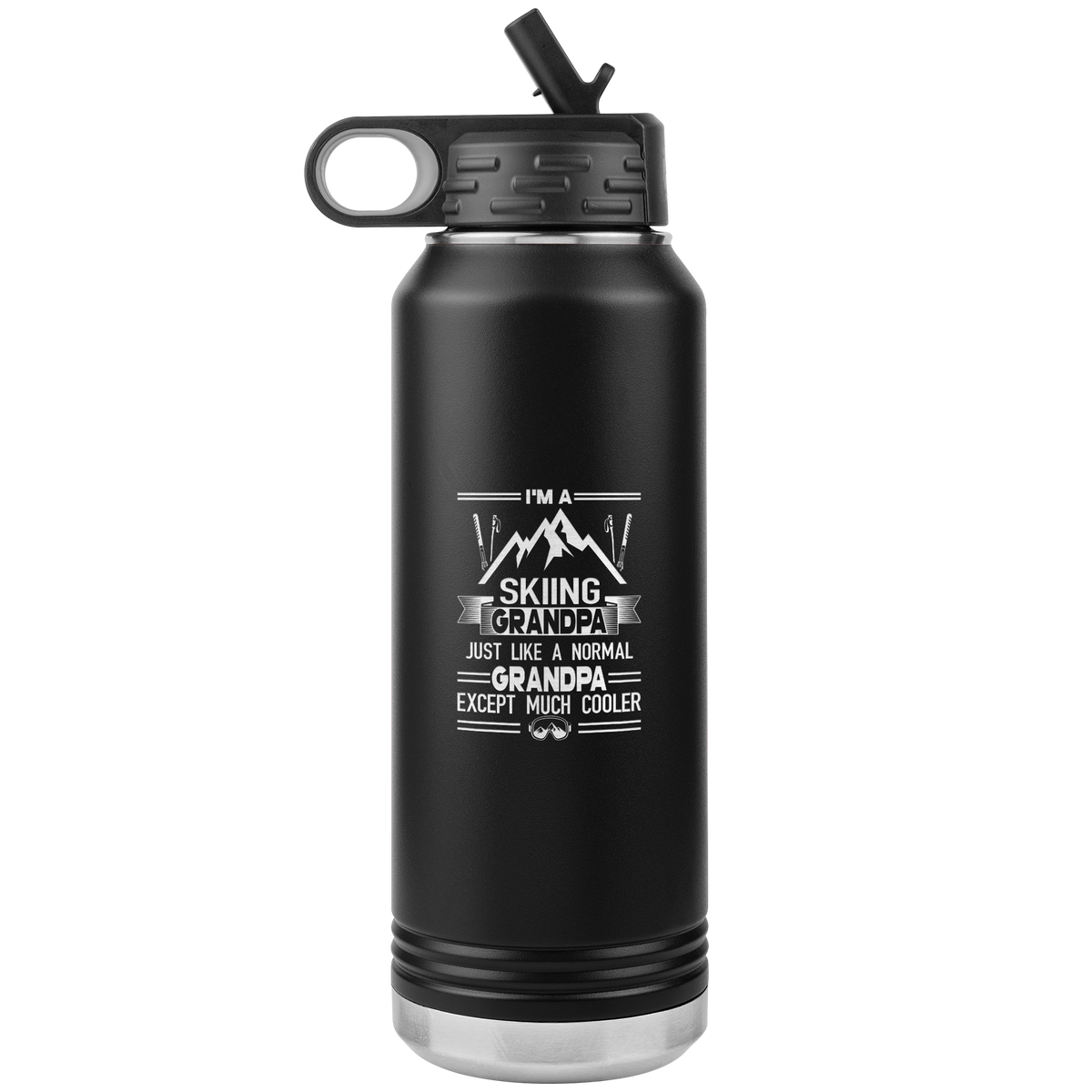 I&#39;m A Skiing Grandpa 32oz Water Bottle Tumbler - Powderaddicts