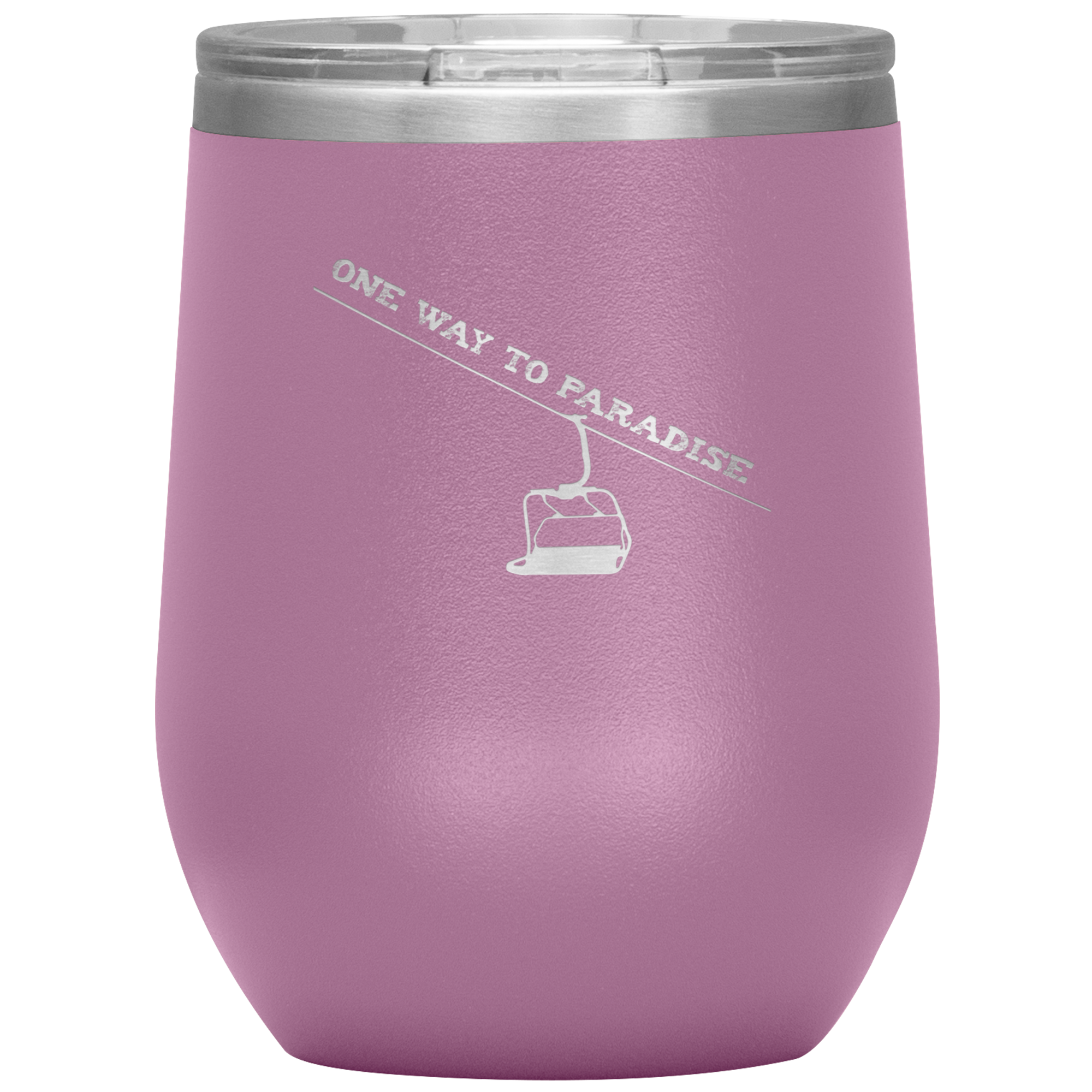 One Way To Paradise Wine 12oz Tumbler - Powderaddicts