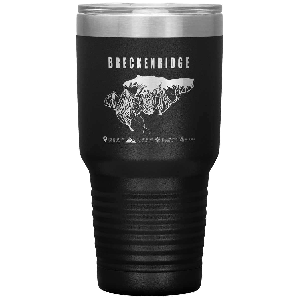 Breckenridge Colorado Ski Trail Map 30oz Tumbler - Powderaddicts