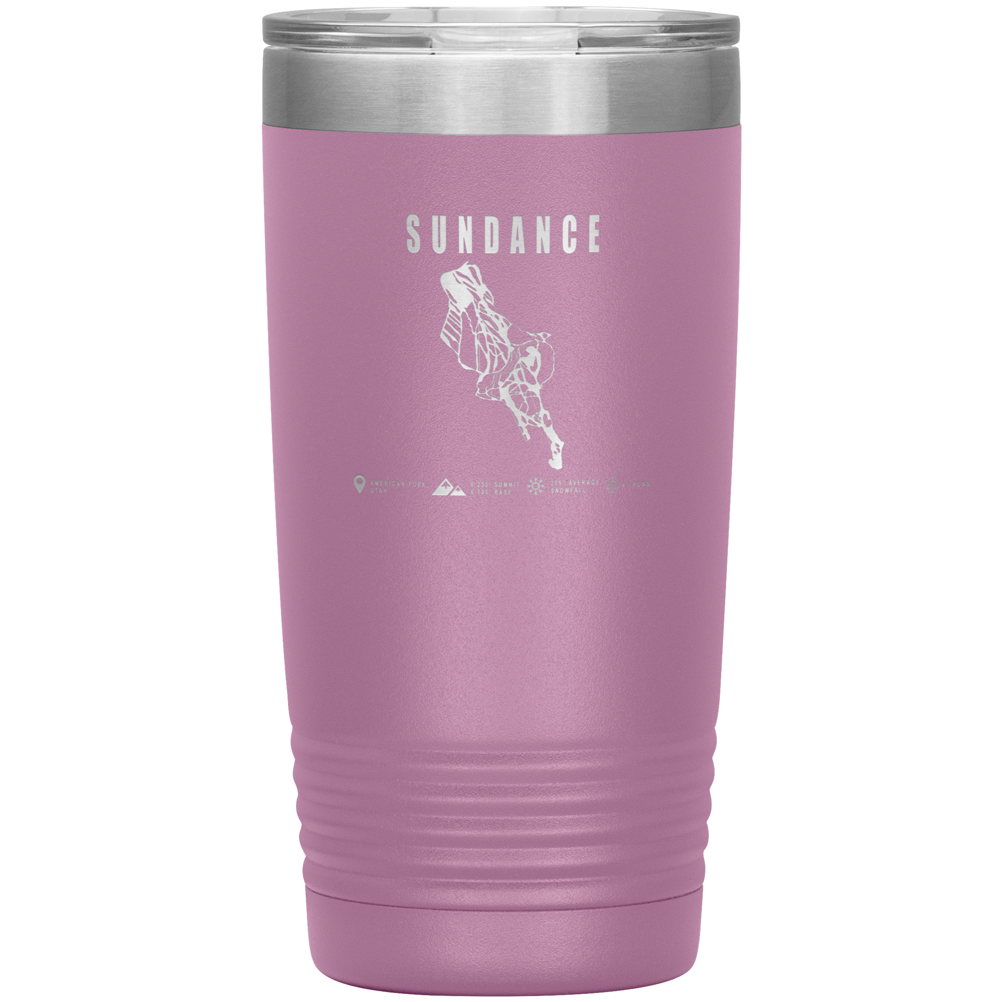 Sundance,Utah Ski Trail Map 20oz Tumbler - Powderaddicts