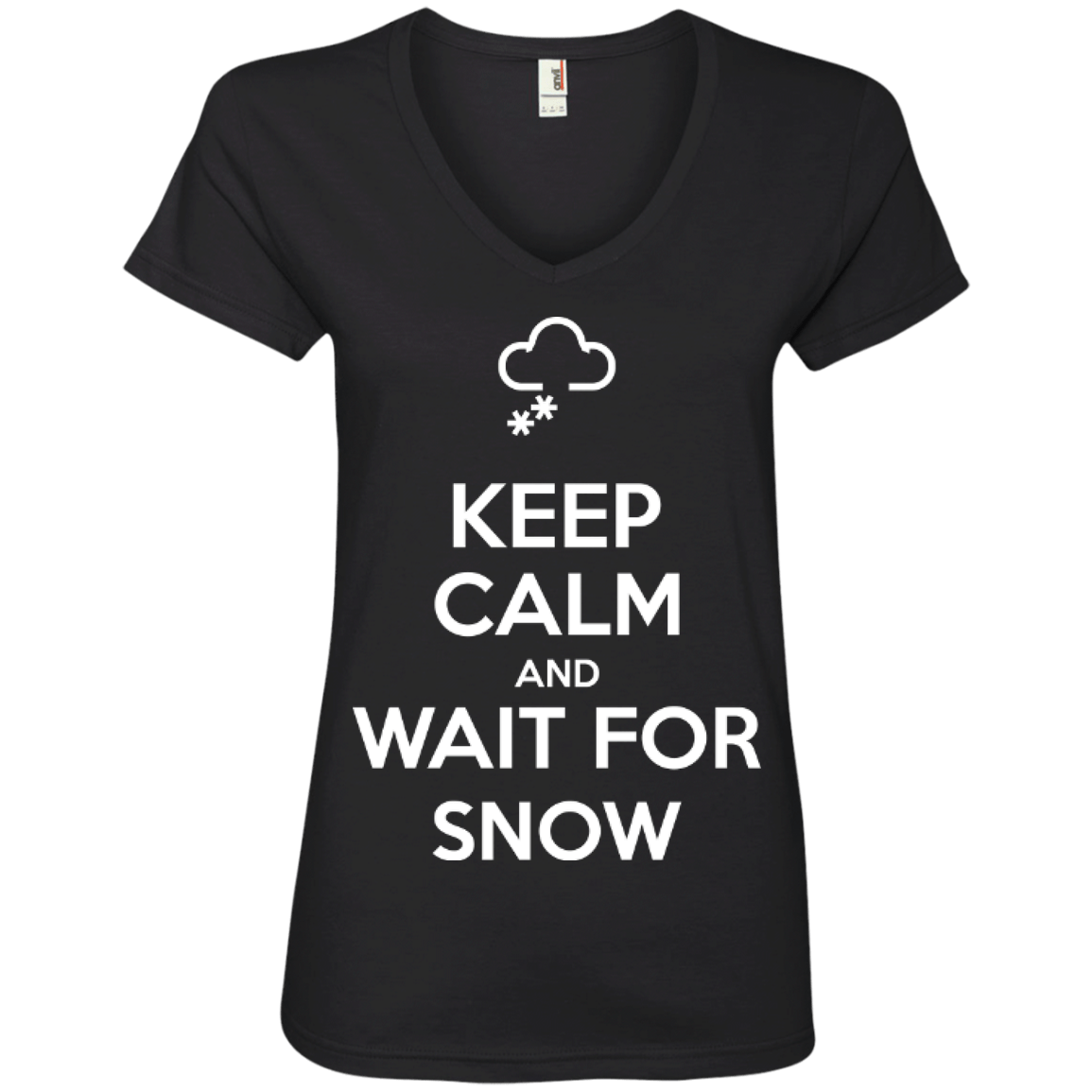 Keep Calm And Wait For Snow Ladies Tees - Powderaddicts