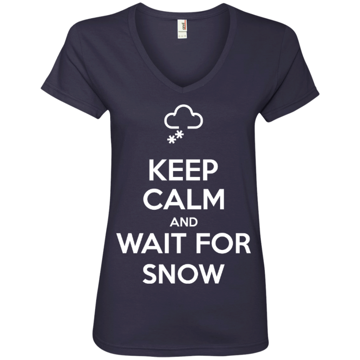 Keep Calm And Wait For Snow Ladies Tees - Powderaddicts