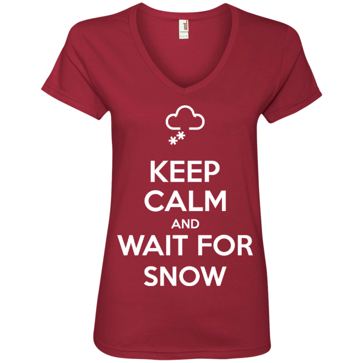 Keep Calm And Wait For Snow Ladies Tees - Powderaddicts