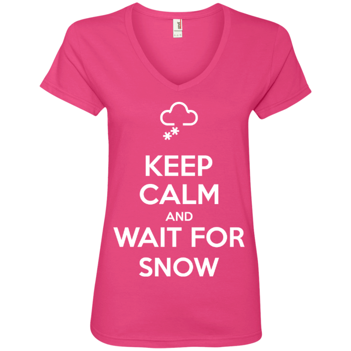 Keep Calm And Wait For Snow Ladies Tees - Powderaddicts