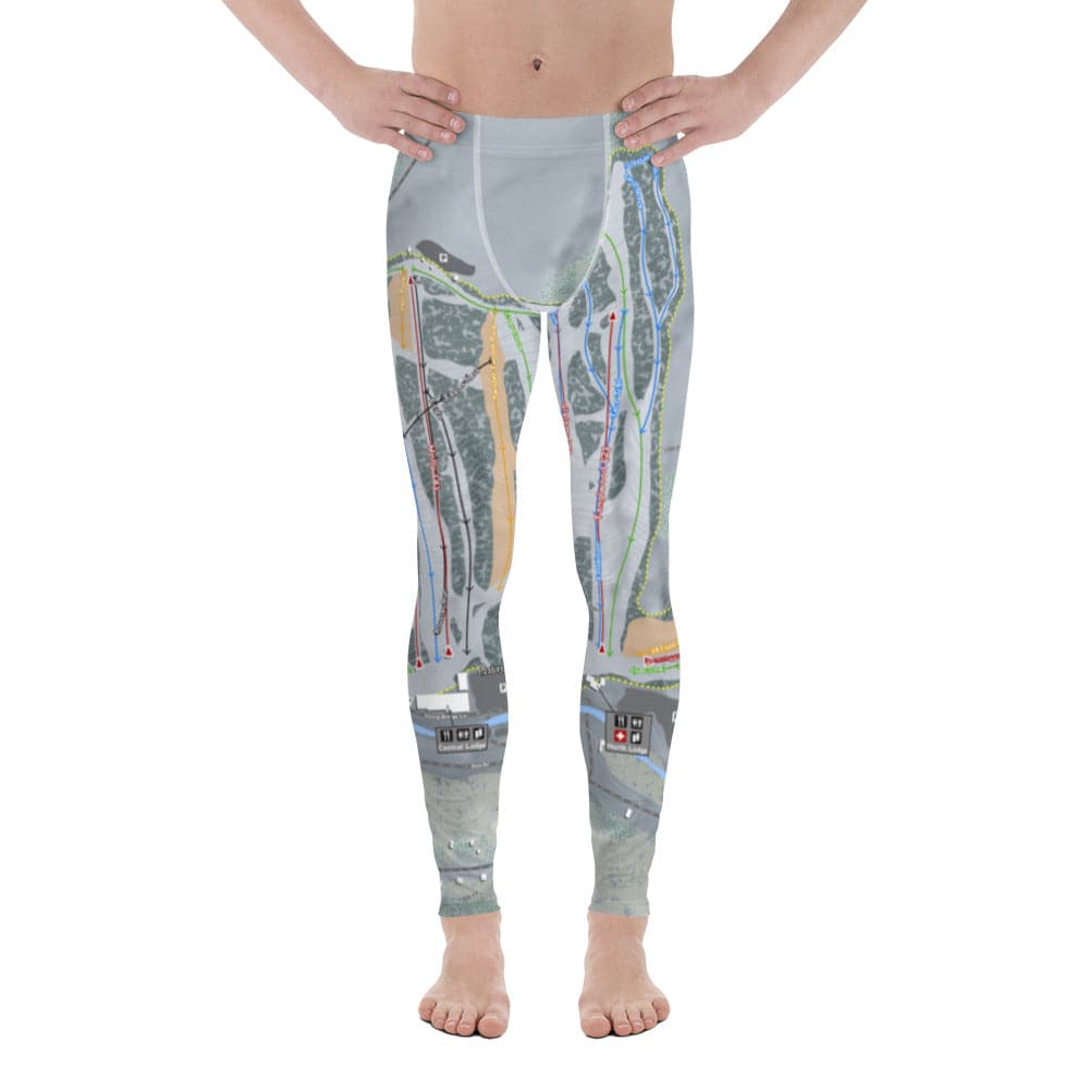 Kissing Bridge, New York Ski Trail Map Men&#39;s Base Layer Bottom - Powderaddicts