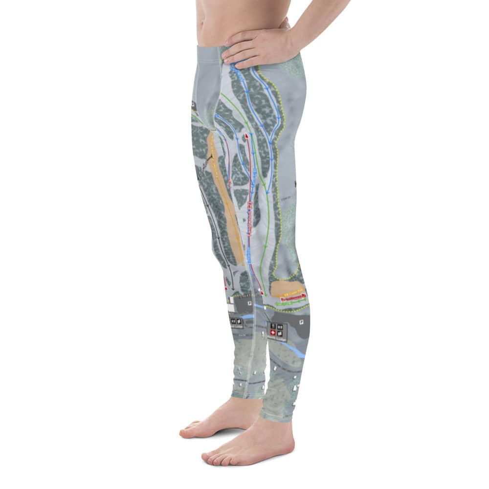 Kissing Bridge, New York Ski Trail Map Men's Base Layer Bottom - Powderaddicts