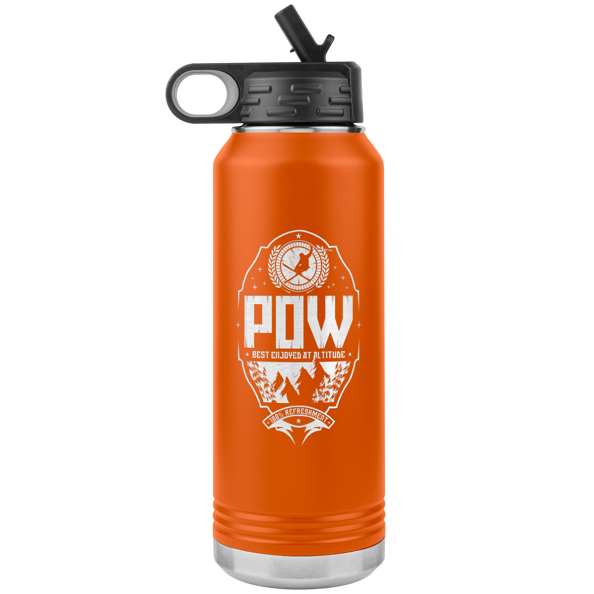 Pow Best Enjoyed At Altitude 32oz Water Bottle Tumbler - Powderaddicts