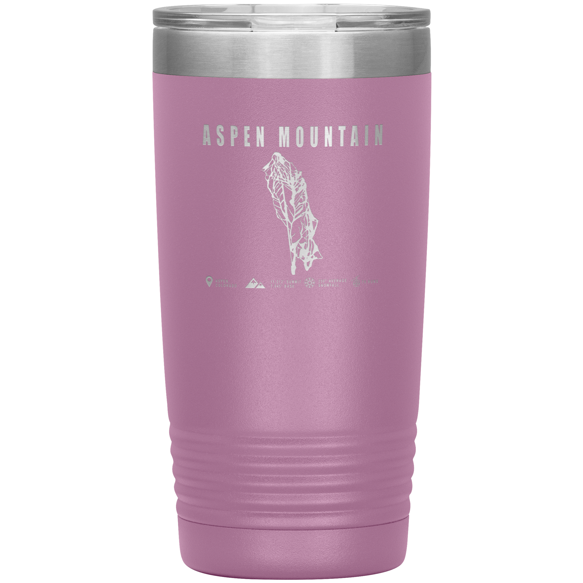 Aspen Mountain Colorado Ski Trail Map 20oz Tumbler - Powderaddicts