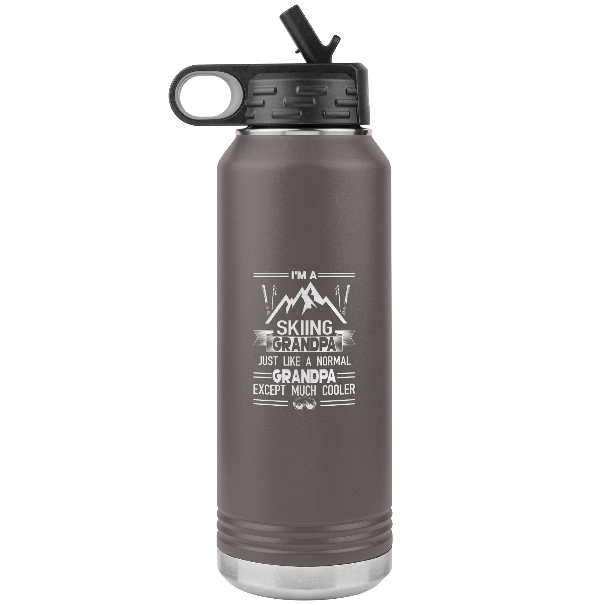 I'm A Skiing Grandpa 32oz Water Bottle Tumbler - Powderaddicts