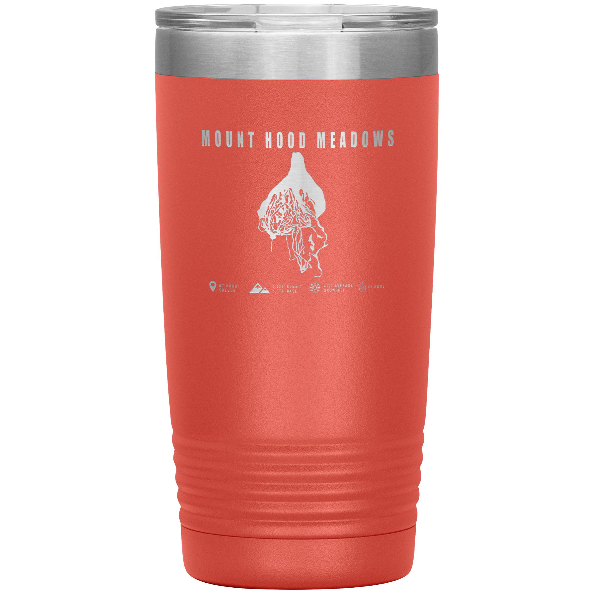 Mount Hood Meadows, Oregon Ski Trail Map 20oz Tumbler - Powderaddicts