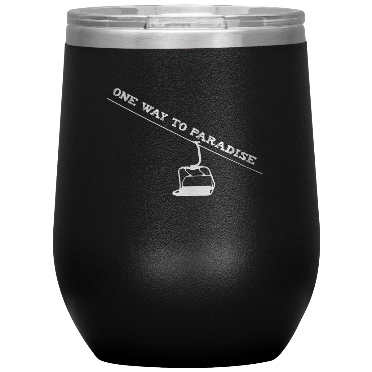 One Way To Paradise Wine 12oz Tumbler - Powderaddicts