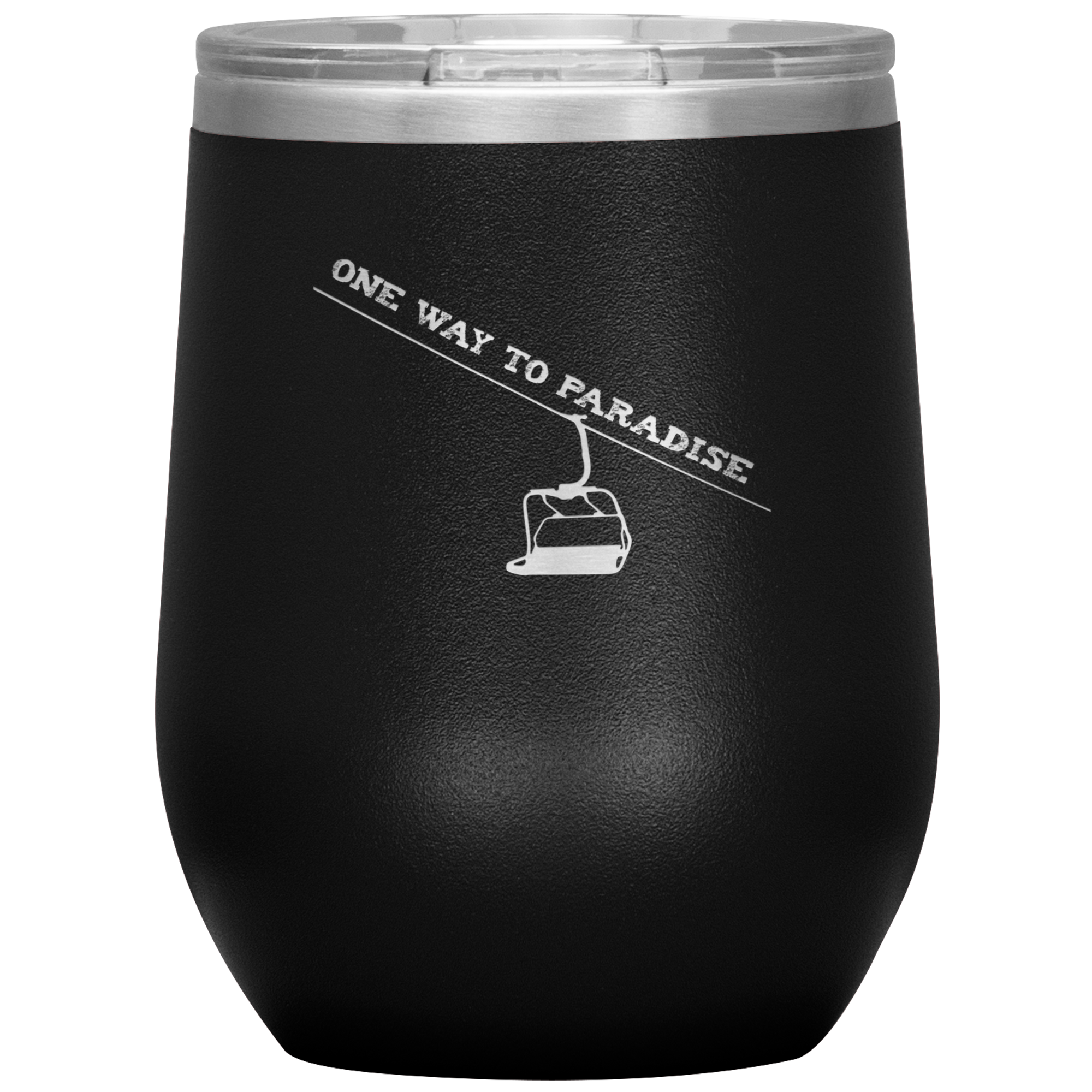 One Way To Paradise Wine 12oz Tumbler - Powderaddicts