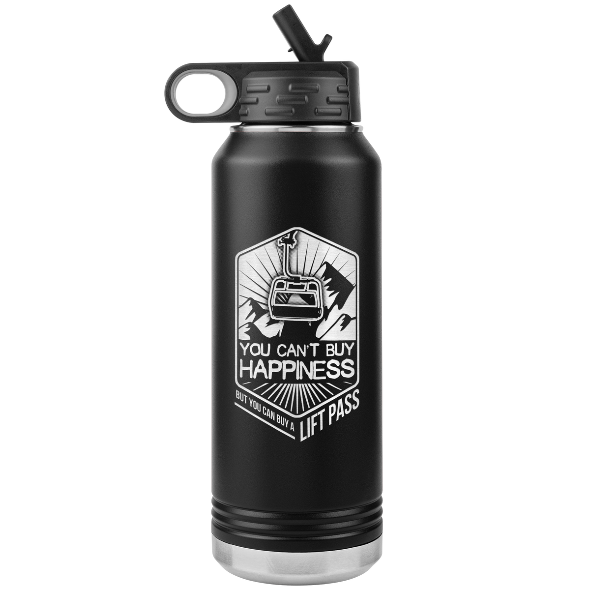 You Can&#39;t Buy Happiness But You Can Buy A Lift Pass 32oz Water Bottle Tumbler - Powderaddicts