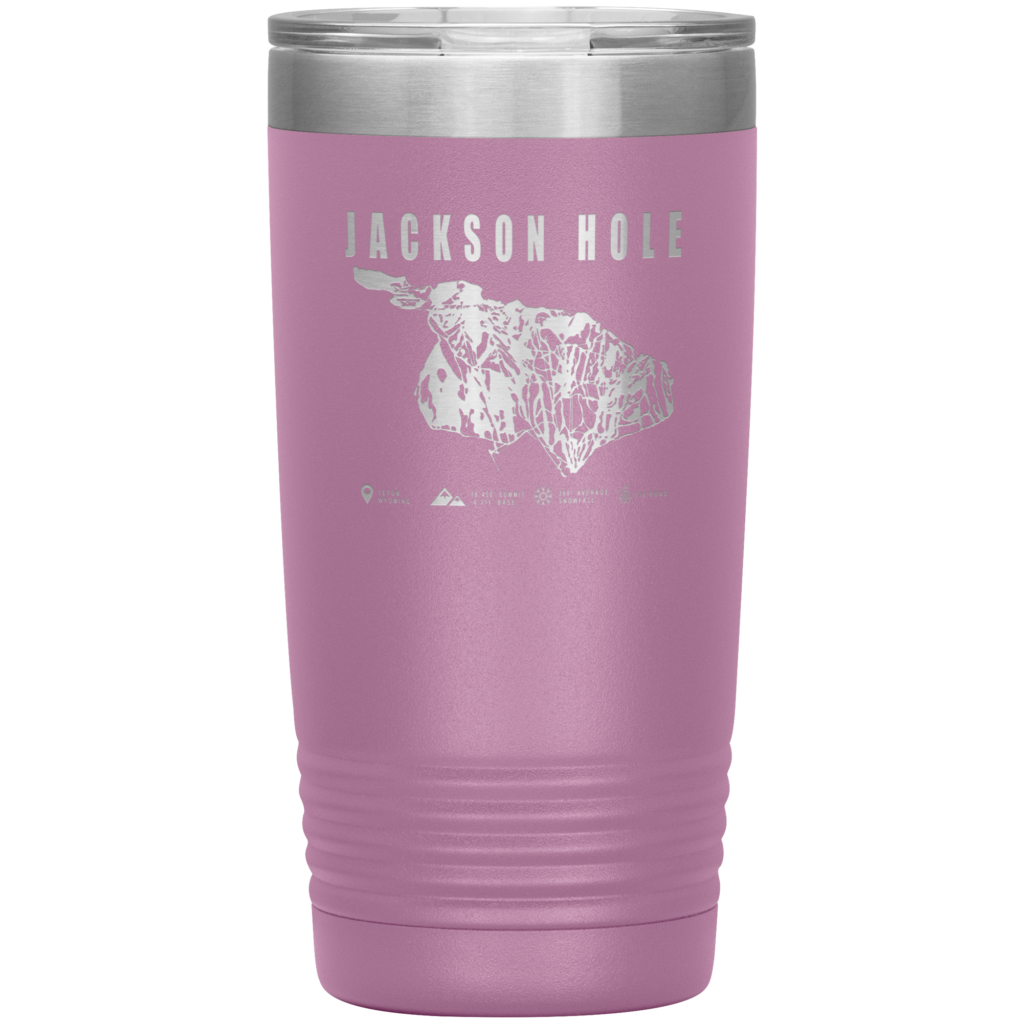 Jackson Hole Wyoming Ski Trail Map 20oz Tumbler - Powderaddicts