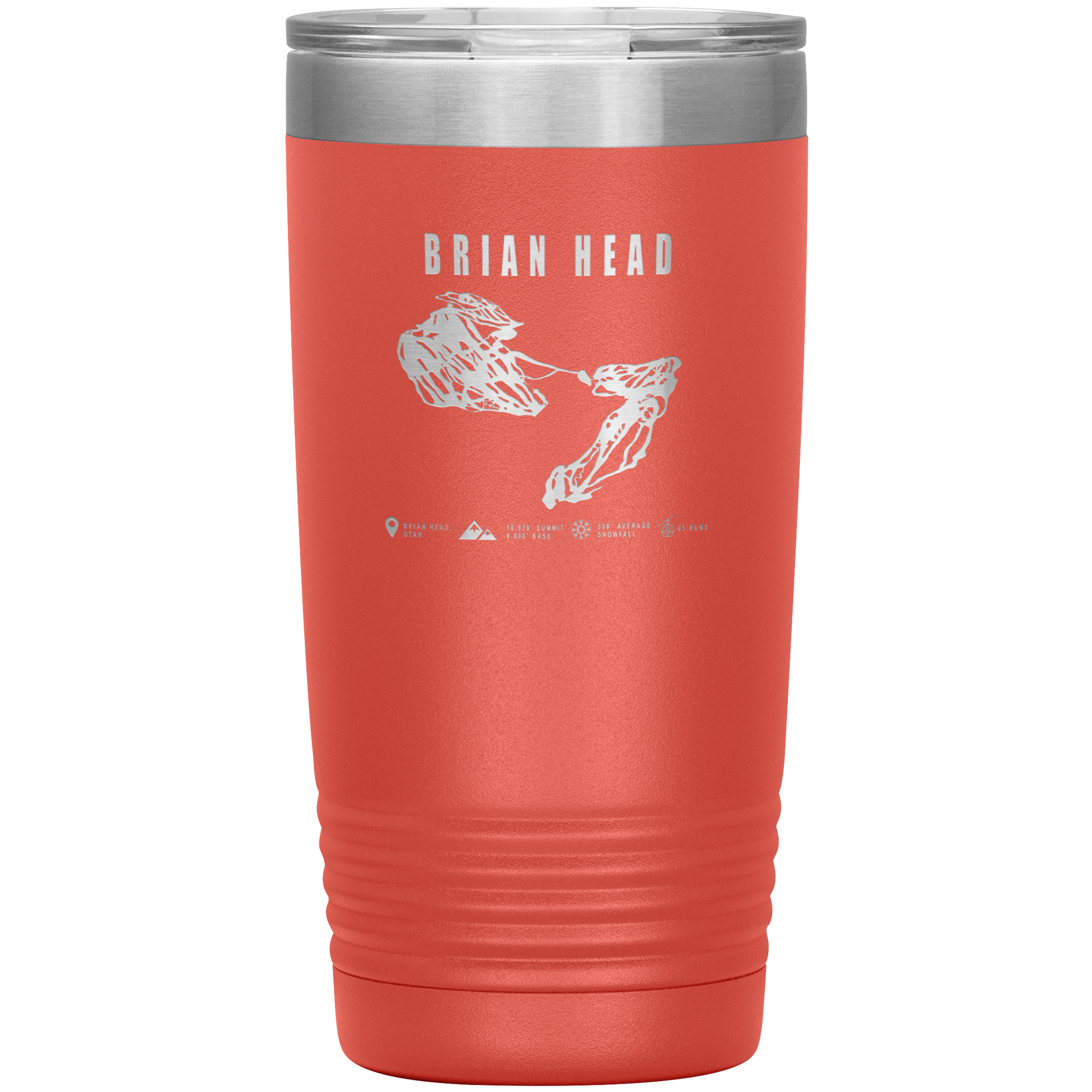 Brian Head,Utah Ski Trail Map 20oz Tumbler - Powderaddicts