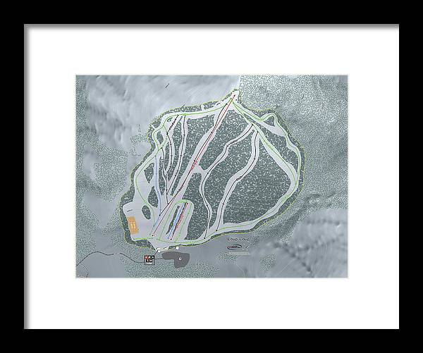 Loup Loup Ski Trail Map - Framed Print - Powderaddicts