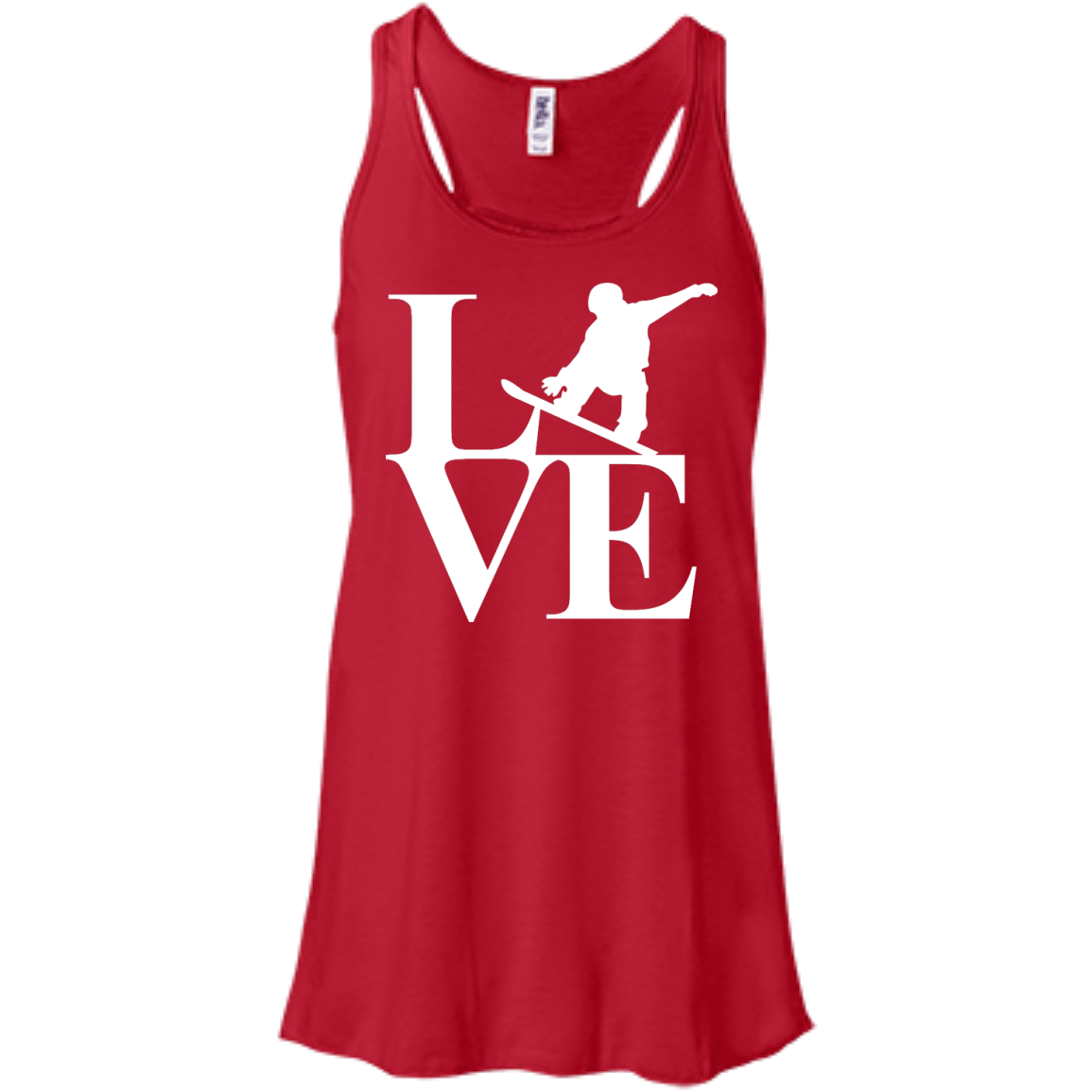 Love Snowboard Tank Tops - Powderaddicts