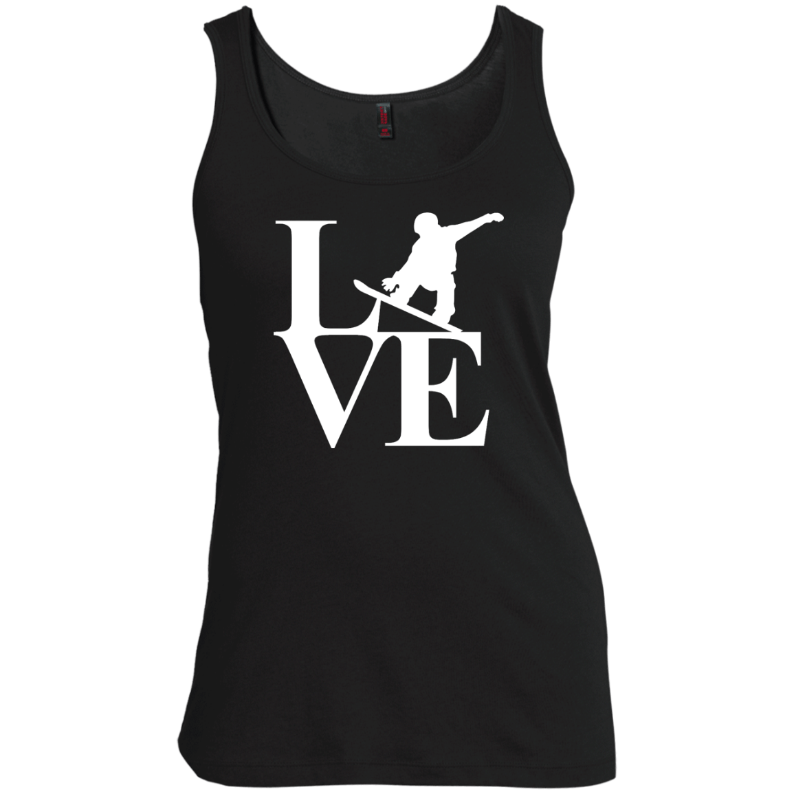 Love Snowboard Tank Tops - Powderaddicts