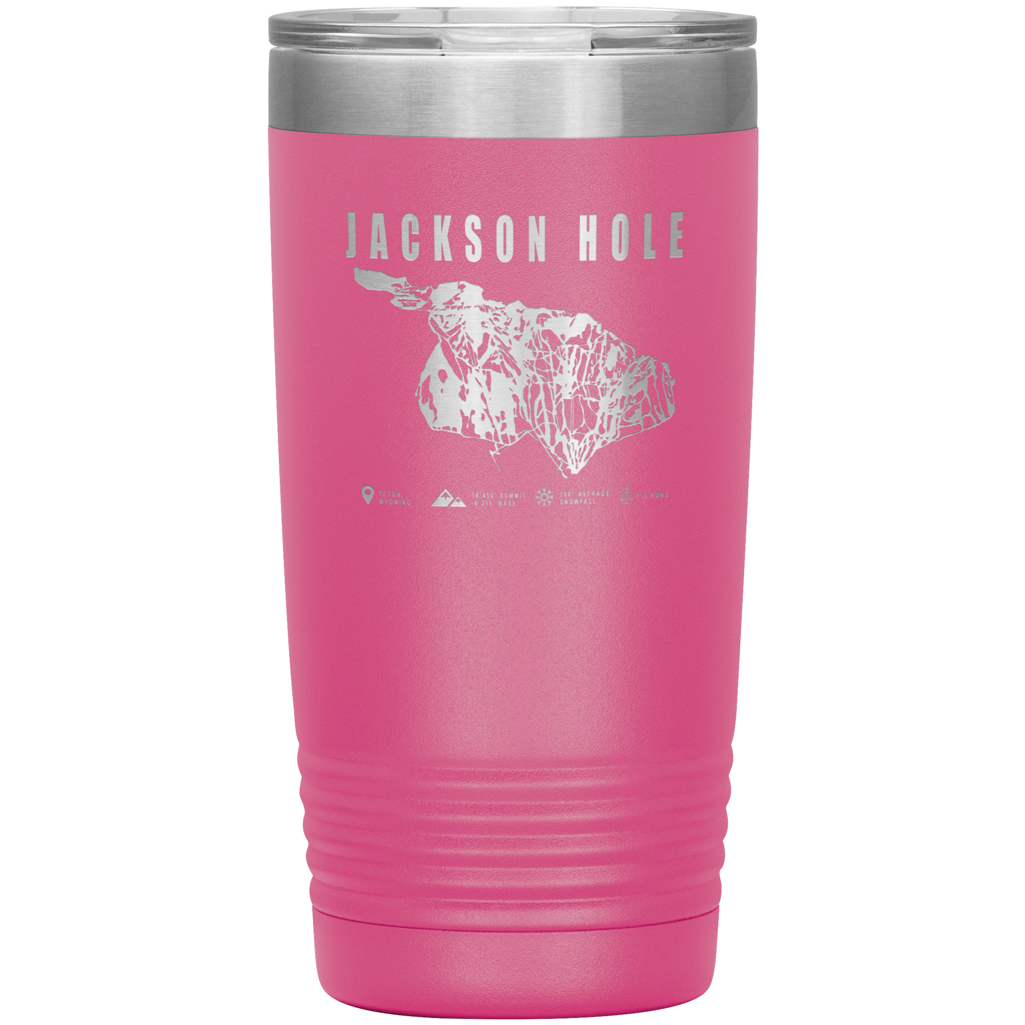 Jackson Hole Wyoming Ski Trail Map 20oz Tumbler - Powderaddicts