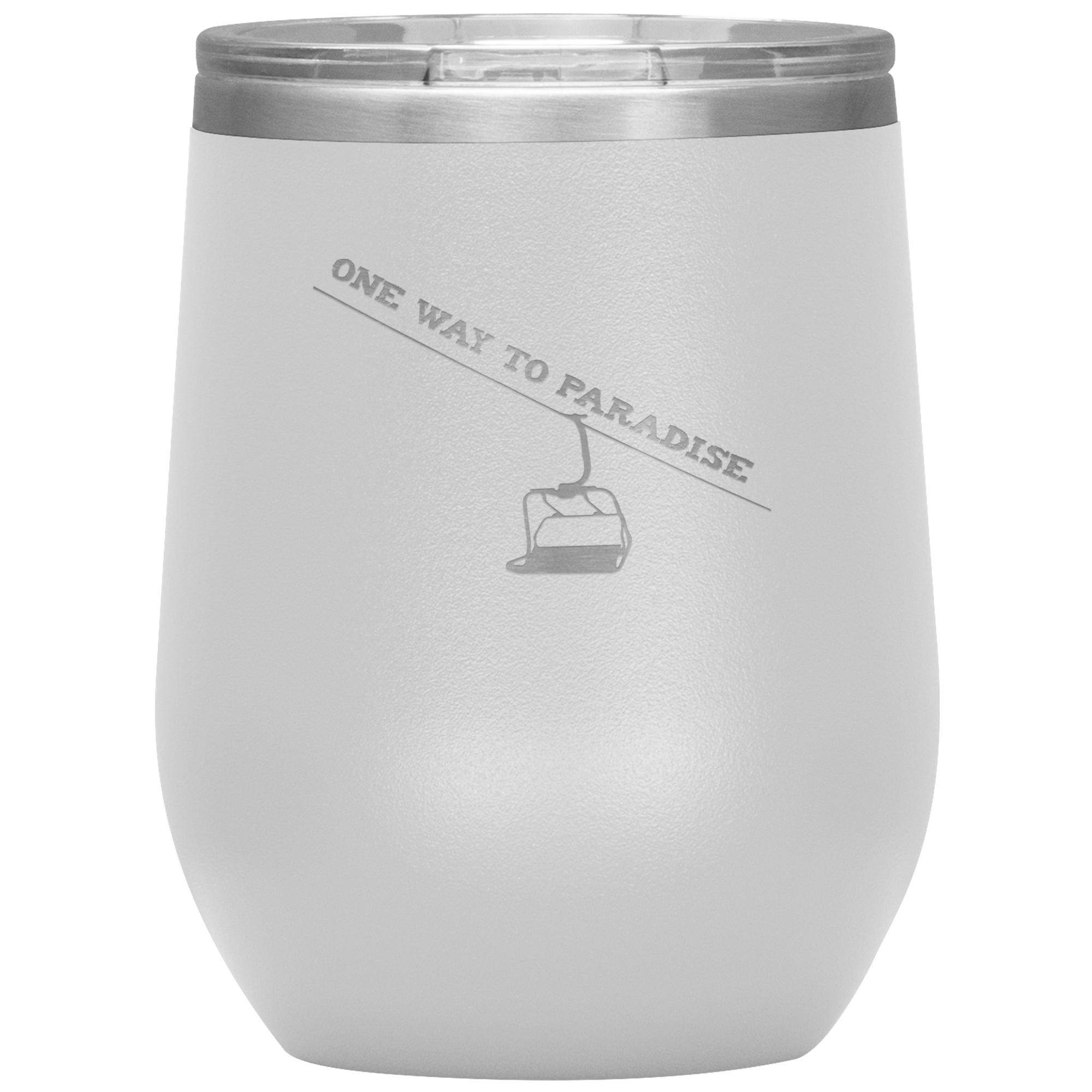 One Way To Paradise Wine 12oz Tumbler - Powderaddicts