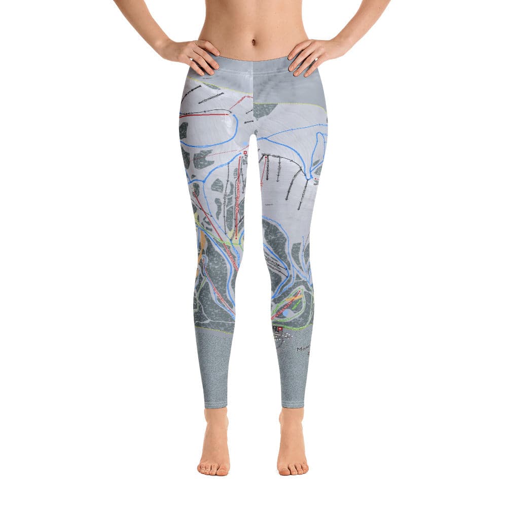 Mammoth Mountain, California Ski Trail Map Women's Base Layer Bottom - Powderaddicts