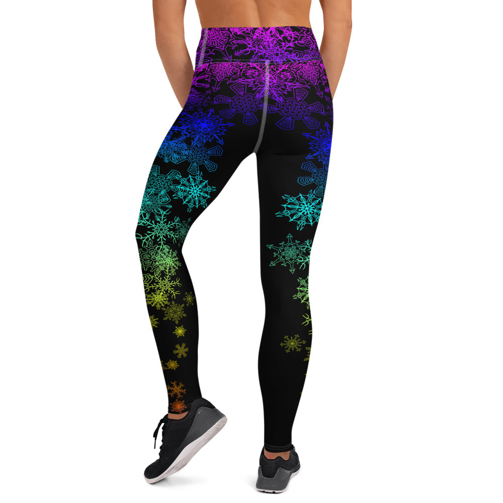 Snow Rainbow Yoga Leggings - Powderaddicts